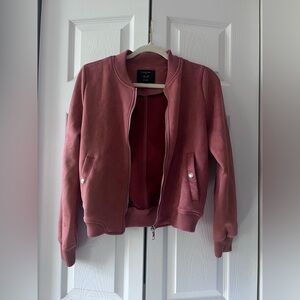 Dusty Rose Bomber Jacket